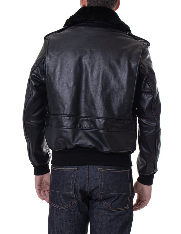 A-2 Naked Cowhide Leather Flight Jacket
