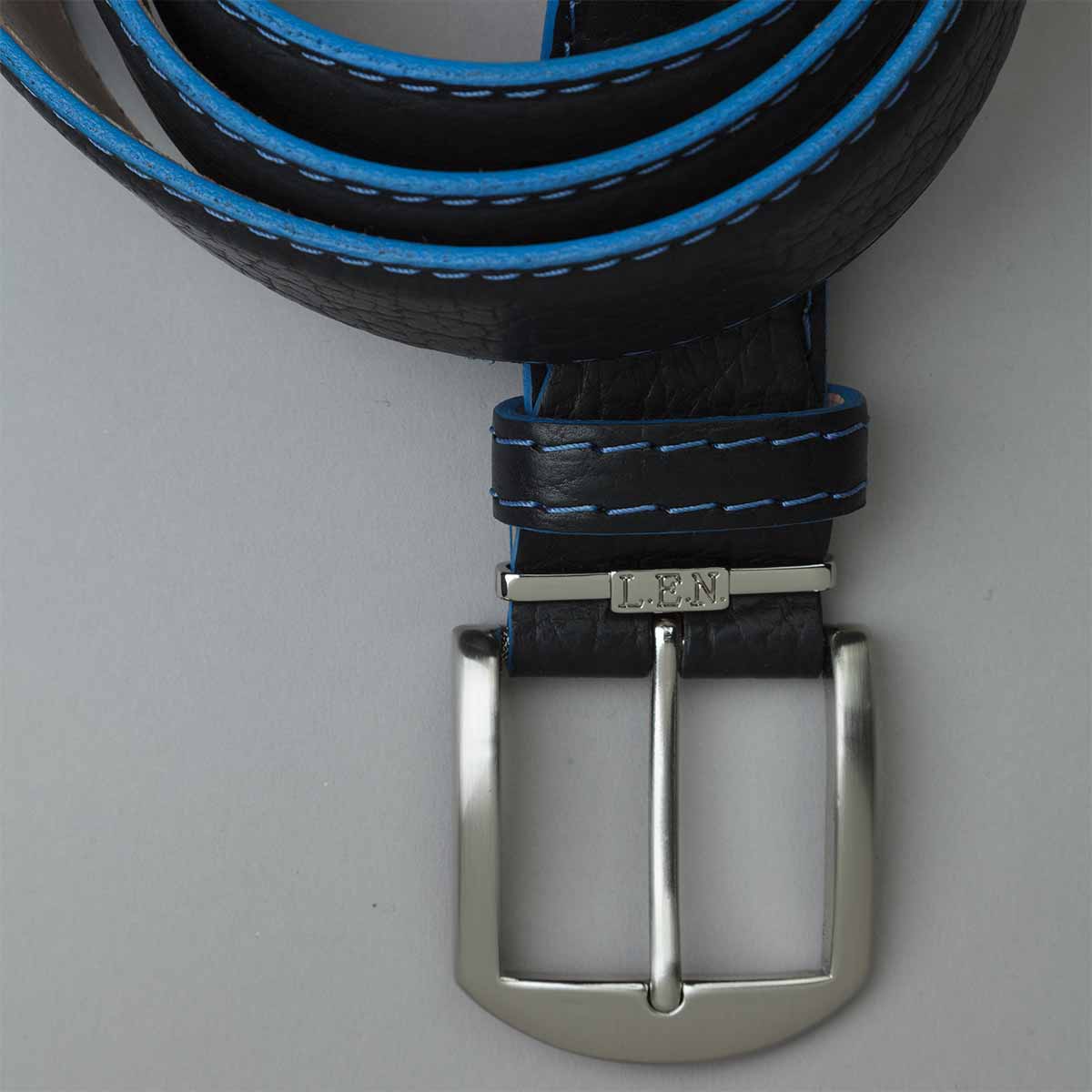American Bison - Black w/ Denim Blue edge & Stitching