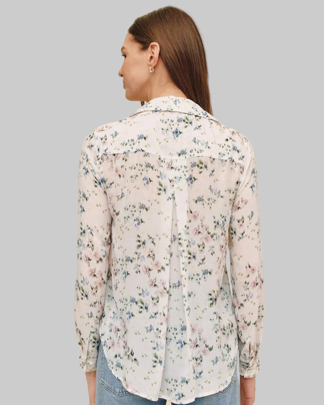 Classic Button Down - Painted Petals Print