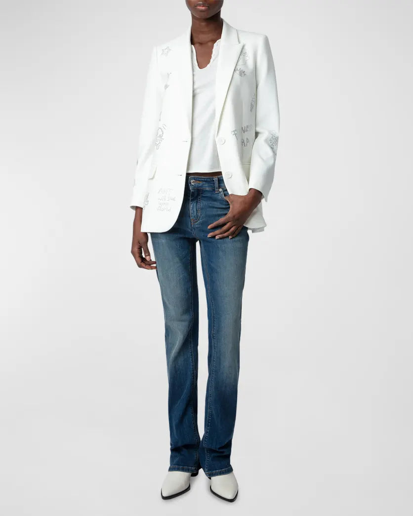 Zadig & Voltaire Viva Diamante Crystal Blazer