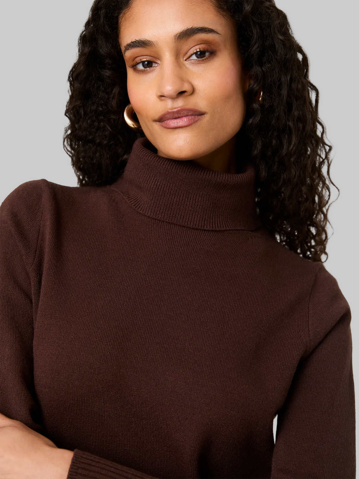 Babysoft Turtleneck Pullover in Cocoa Brown