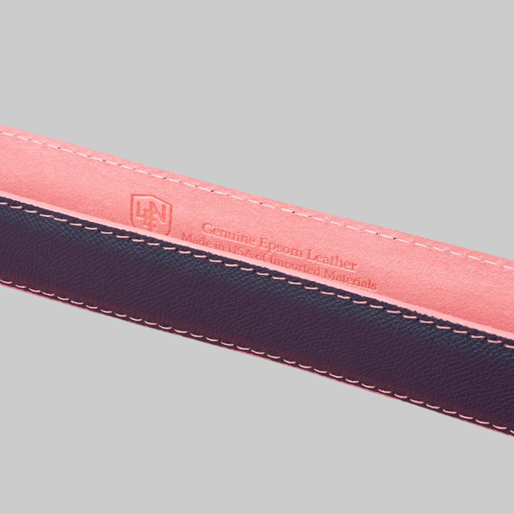 Epsom - Navy with Flamingo Alacantra Lining