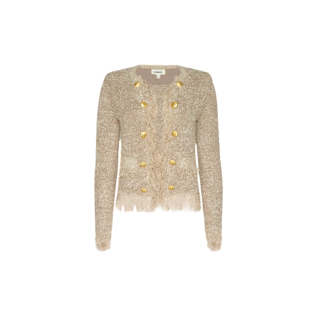 Mireille Fringe Cardigan in Natural