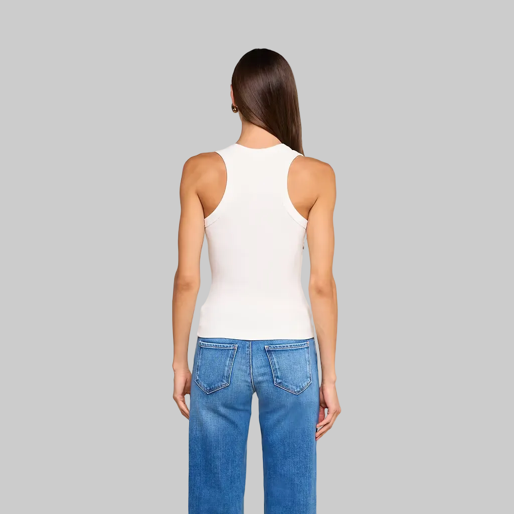 Shania Racerback Tank in White