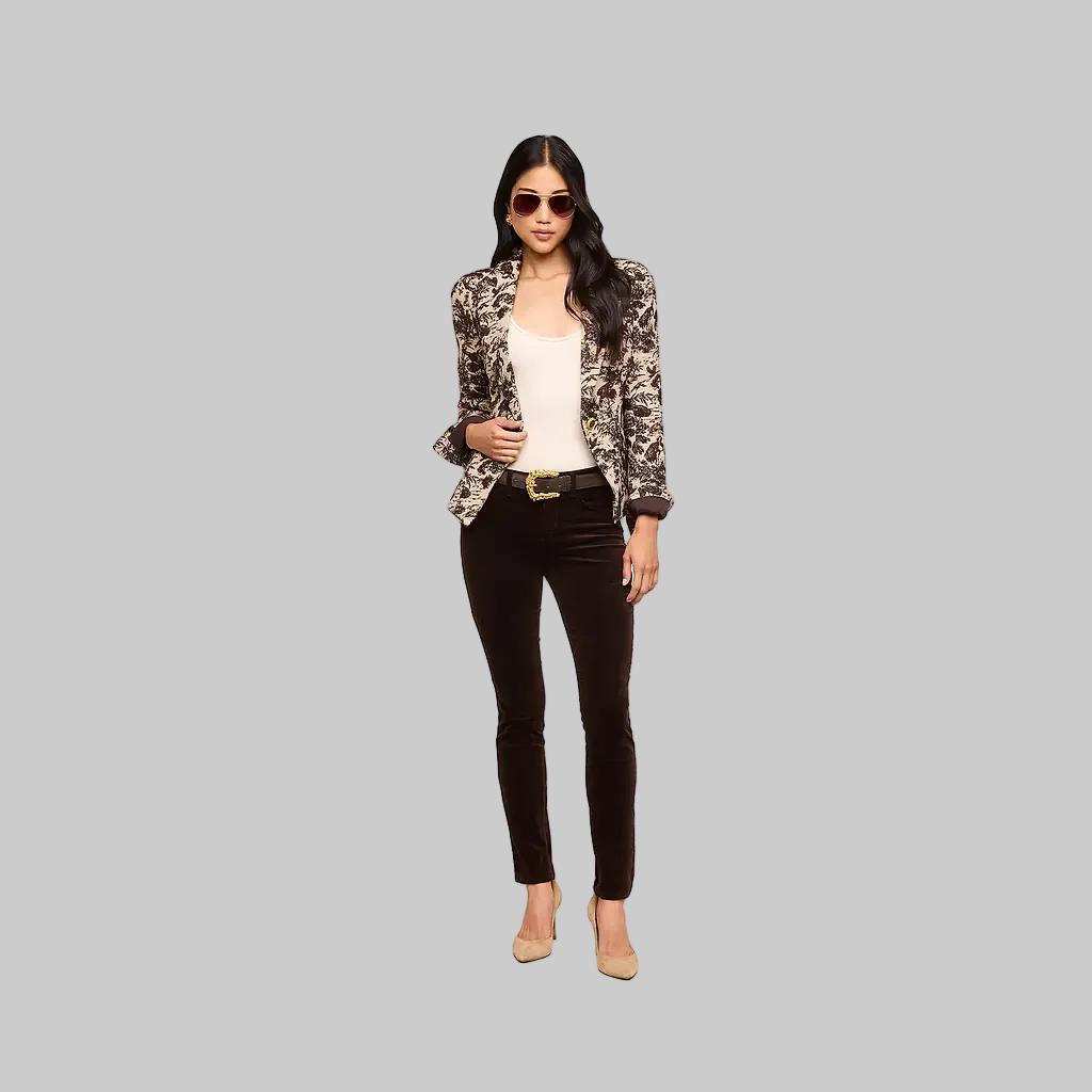 Kaisley Blazer in Brown/Beige