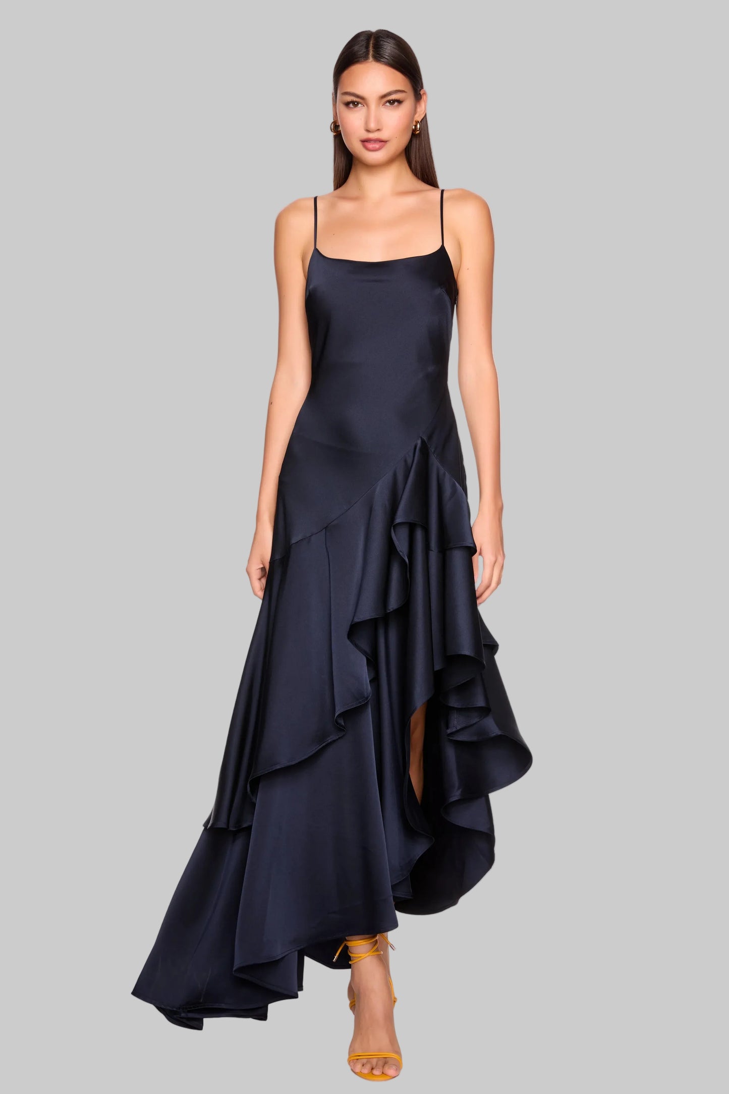 Satin Ruffle Dress