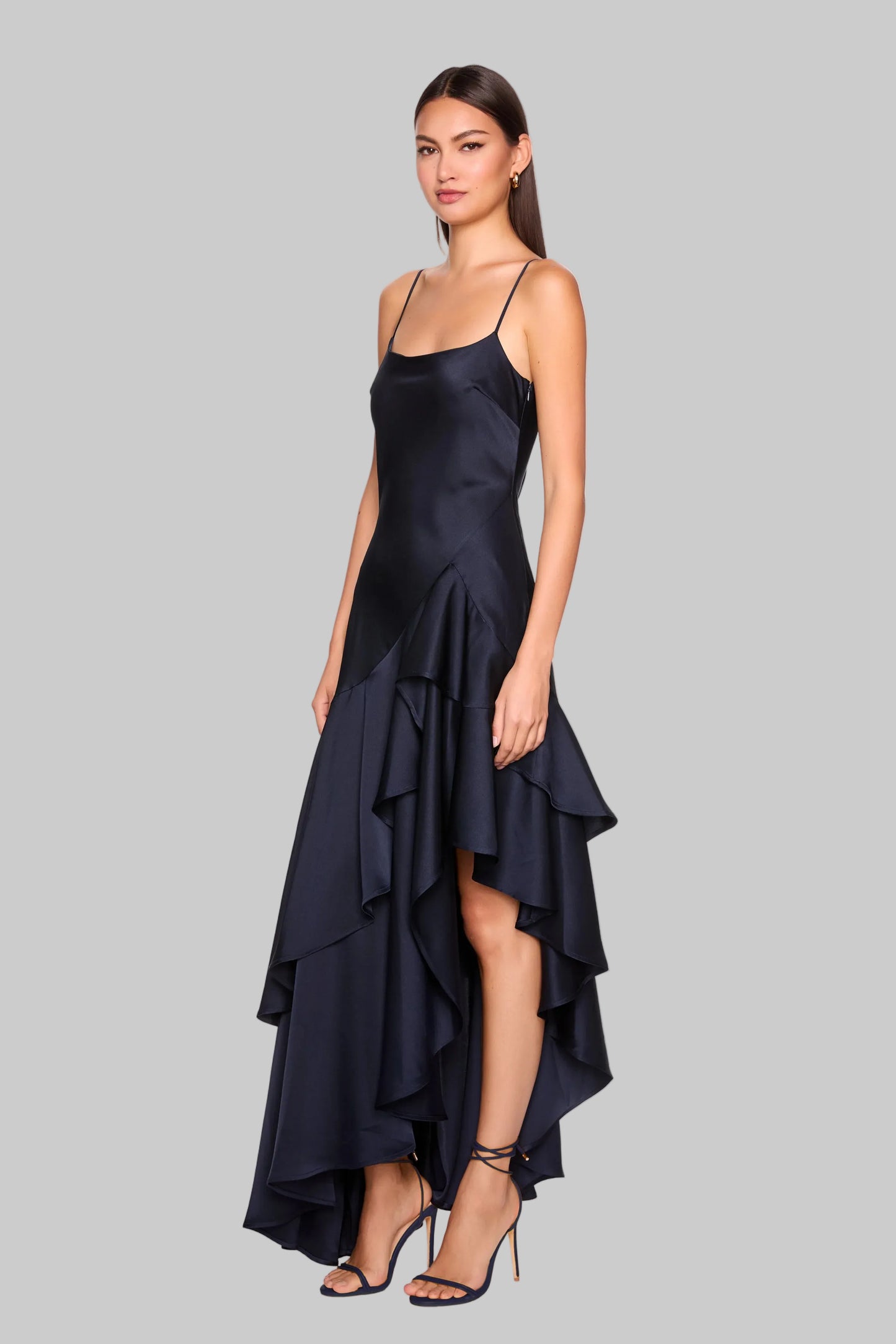 Satin Ruffle Dress
