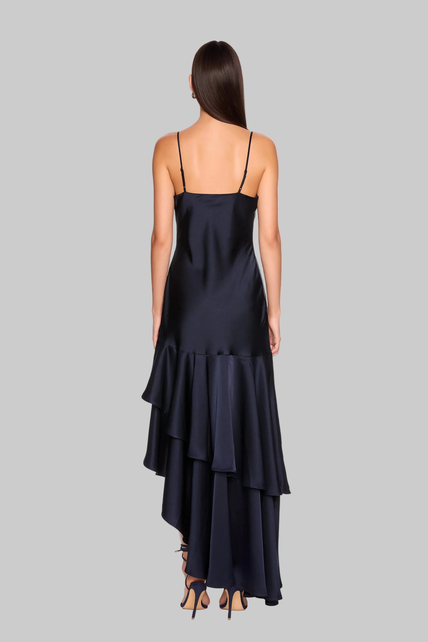 Satin Ruffle Dress