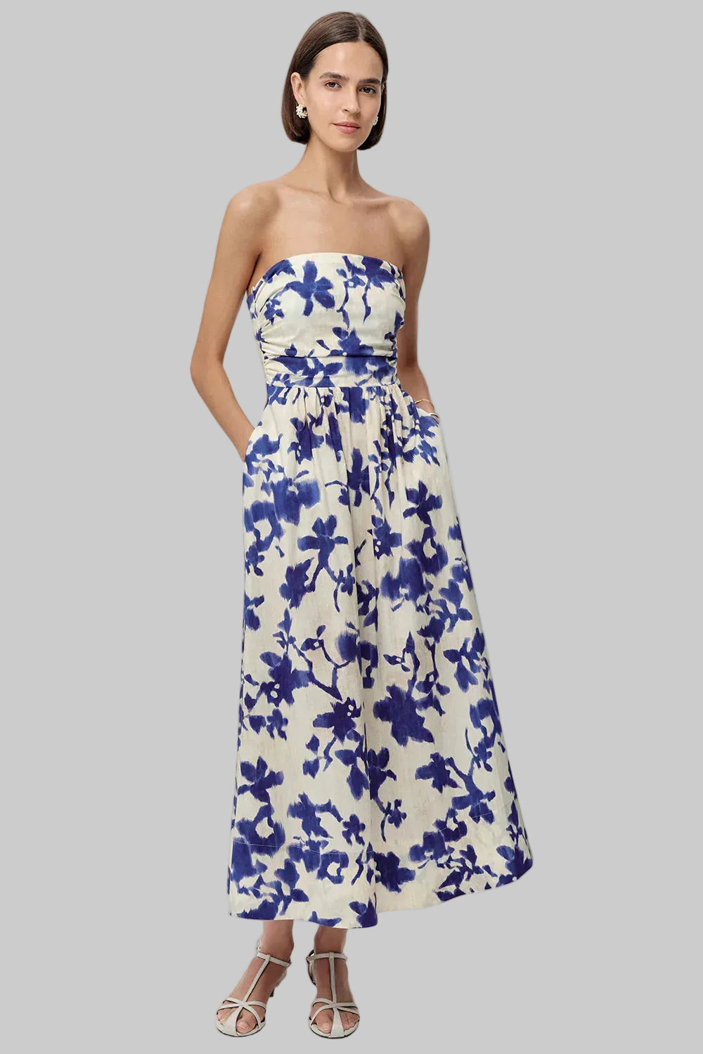 Antonin Strapless Midi Dress