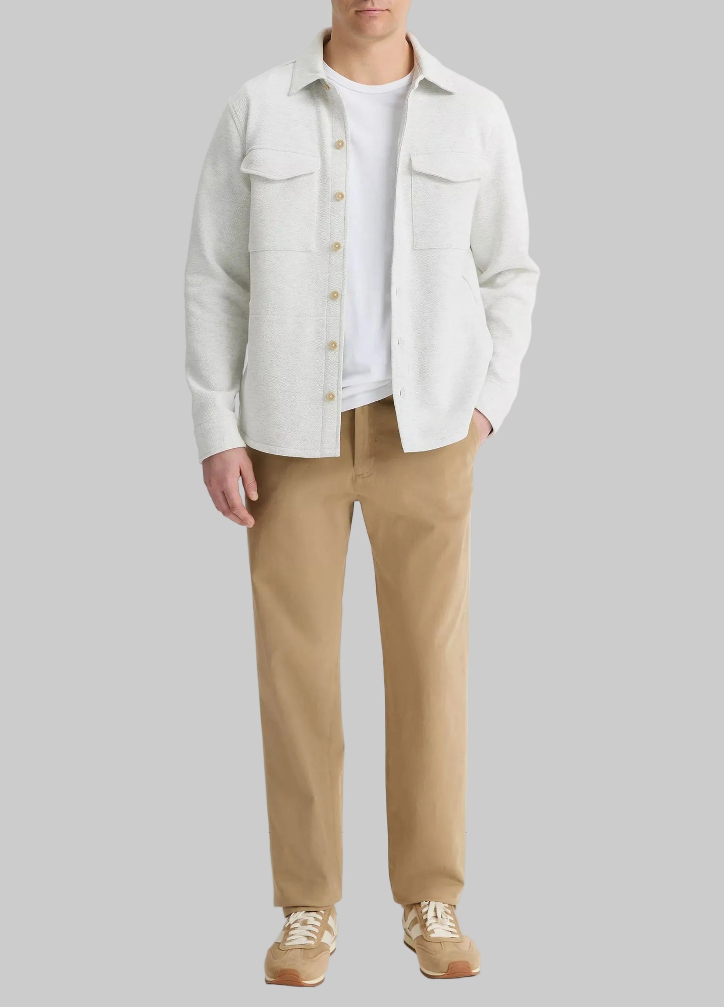Double-Knit Cotton-Blend Piqué Shirt Jacket
