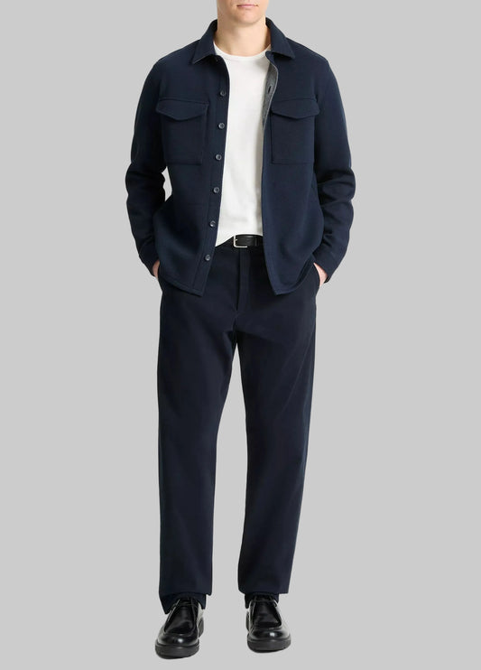 Double-Knit Cotton-Blend Piqué Shirt Jacket