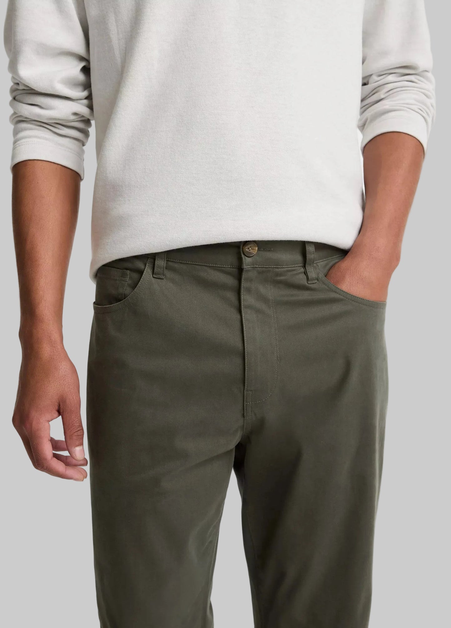 Dylan Slim 5-Pocket Cotton Sateen Pant