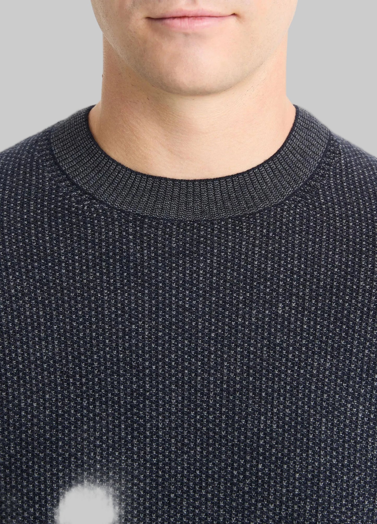 Geo-Jacquard Wool-Blend Crew Neck Sweater