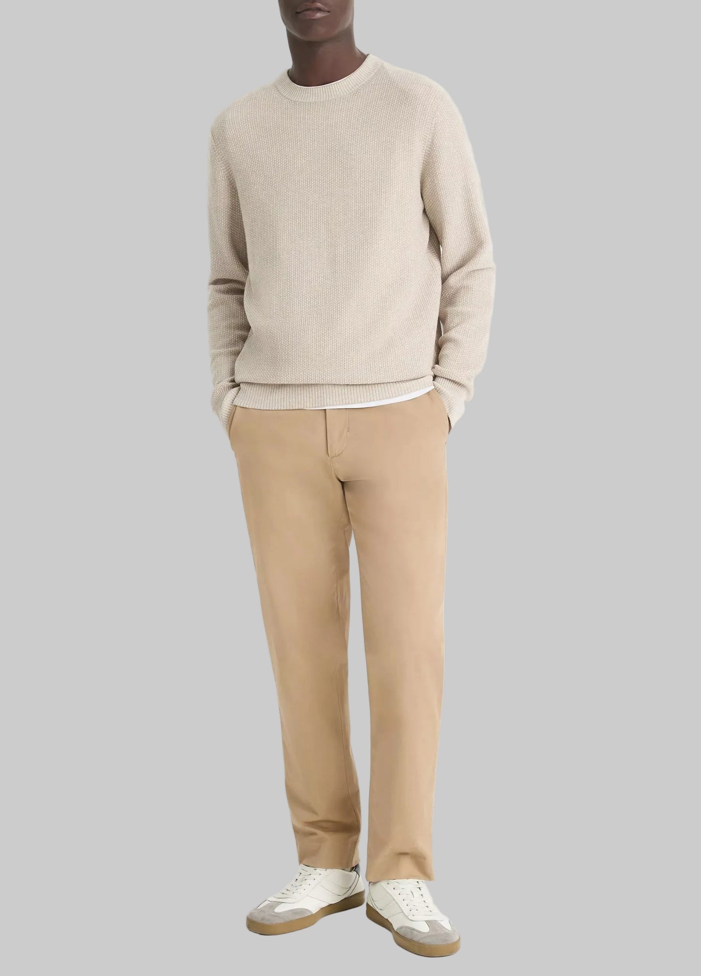 Geo-Jacquard Wool-Blend Crew Neck Sweater