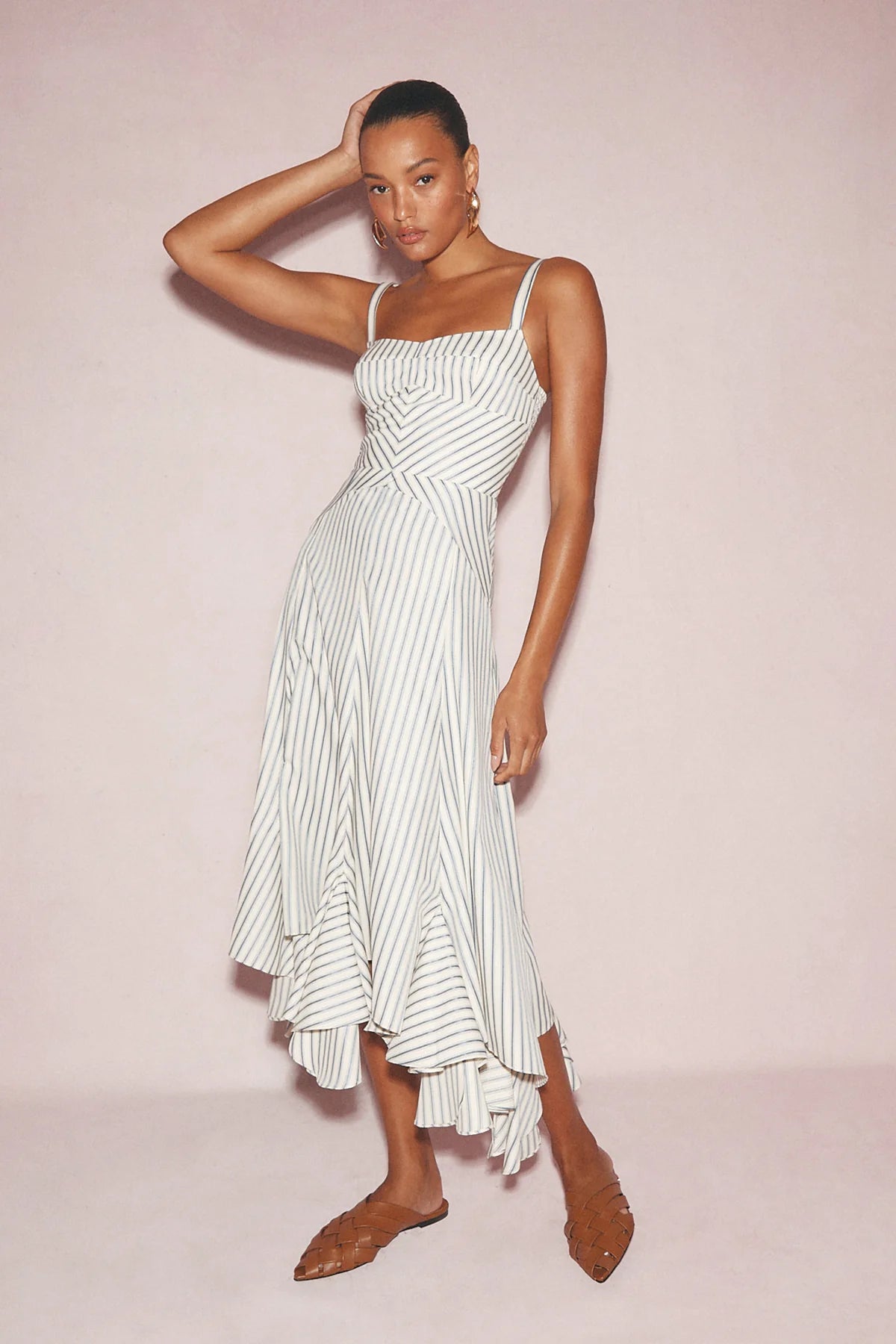 Monterey Dress in Oxford Stripe