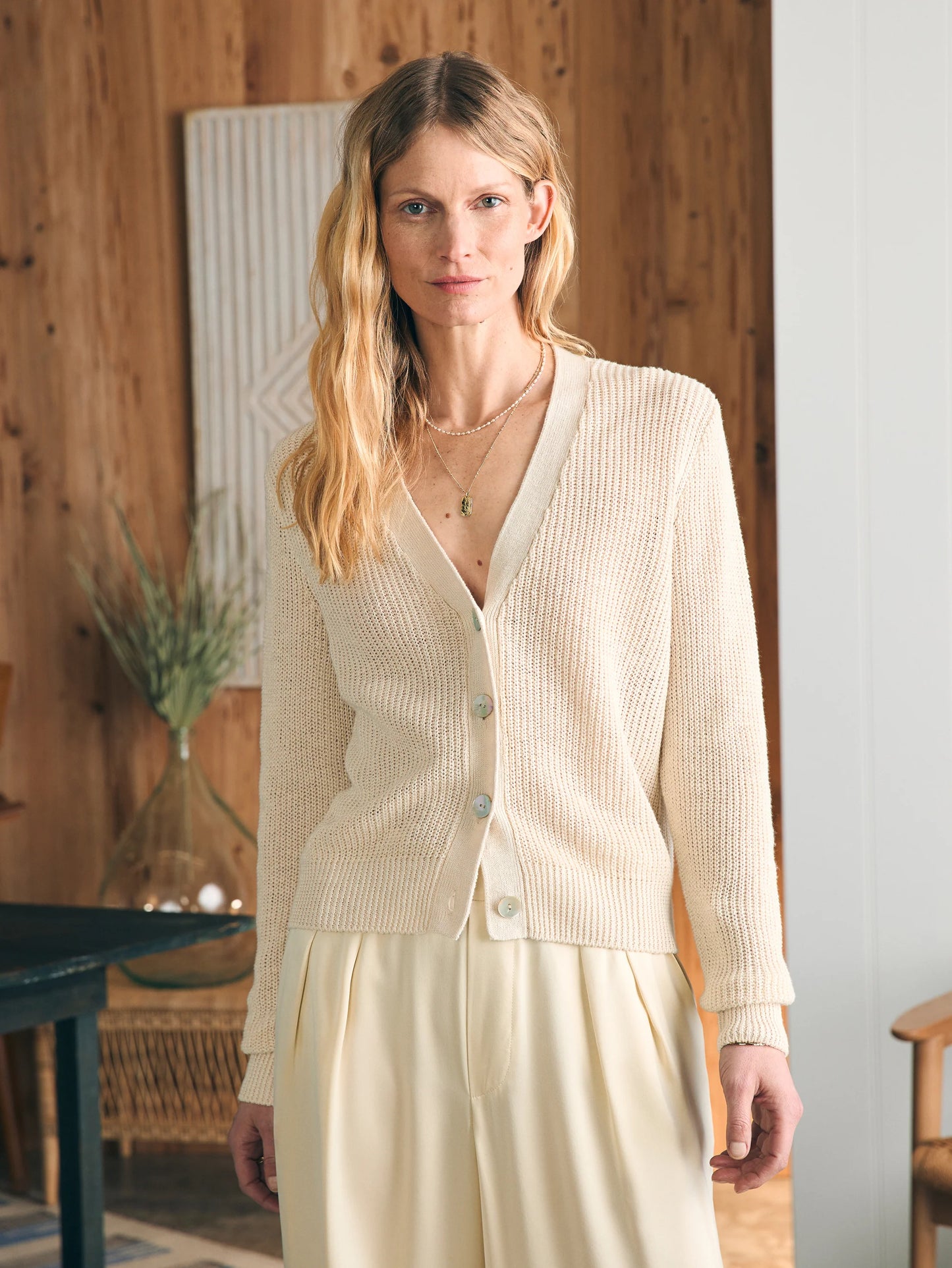 Faherty Miramar Linen Cardigan