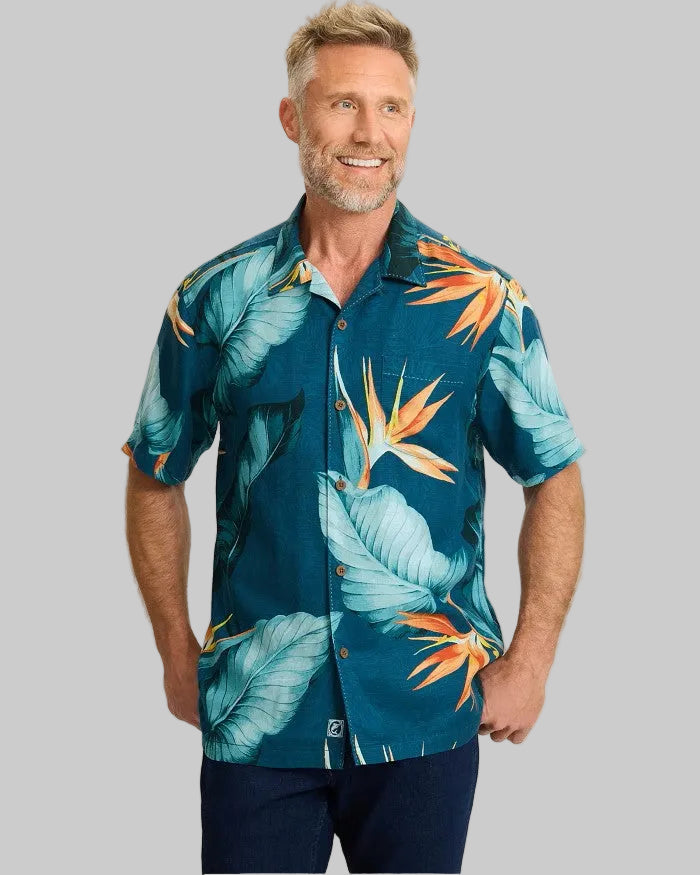 Garden of Hope and Courage Silk Camp Shirt