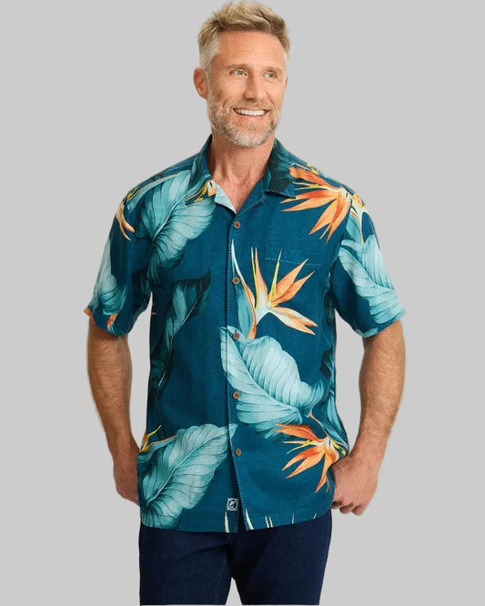 Garden of Hope and Courage Silk Camp Shirt
