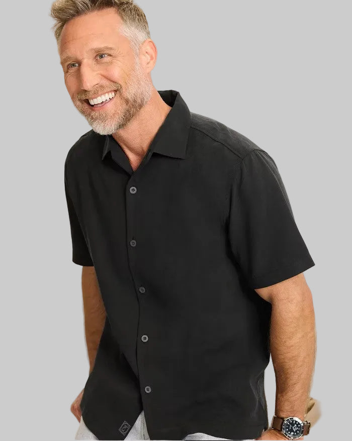 Kona Luxe Border Silk Camp Shirt