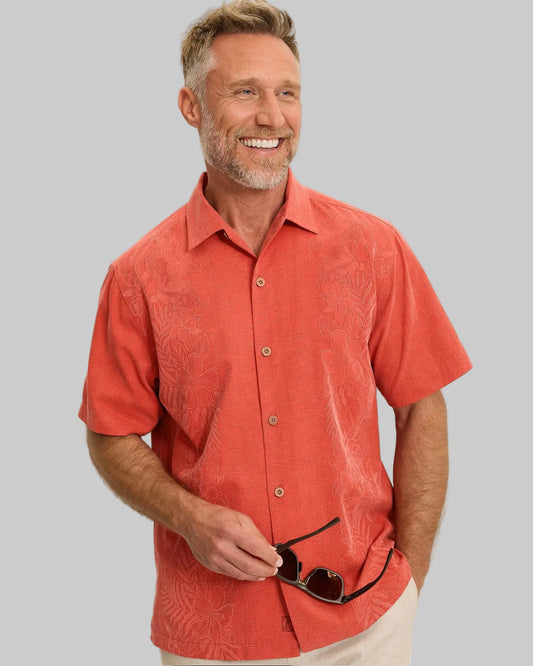 Kona Luxe Border Silk Camp Shirt