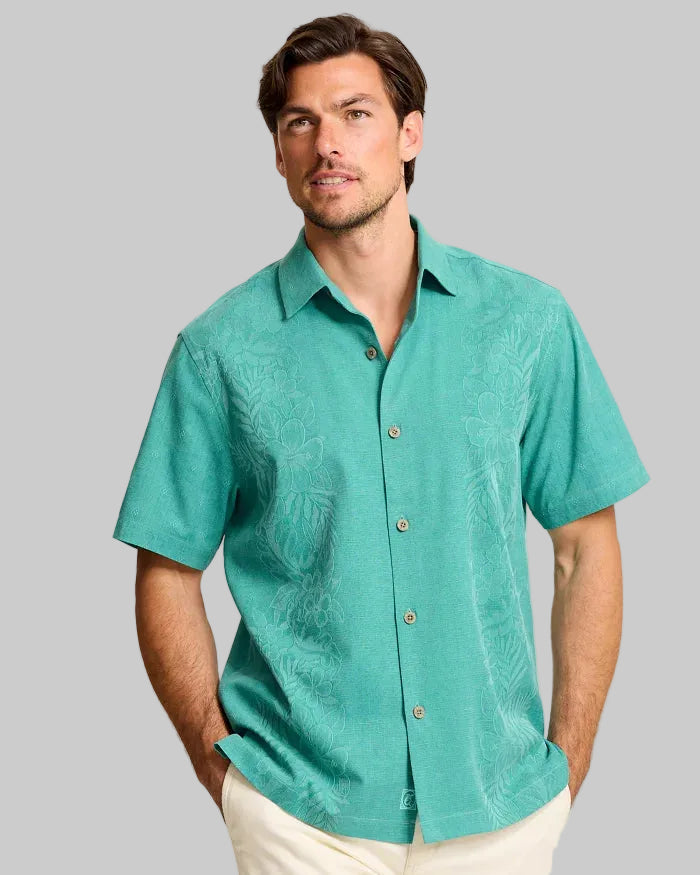 Kona Luxe Border Silk Camp Shirt