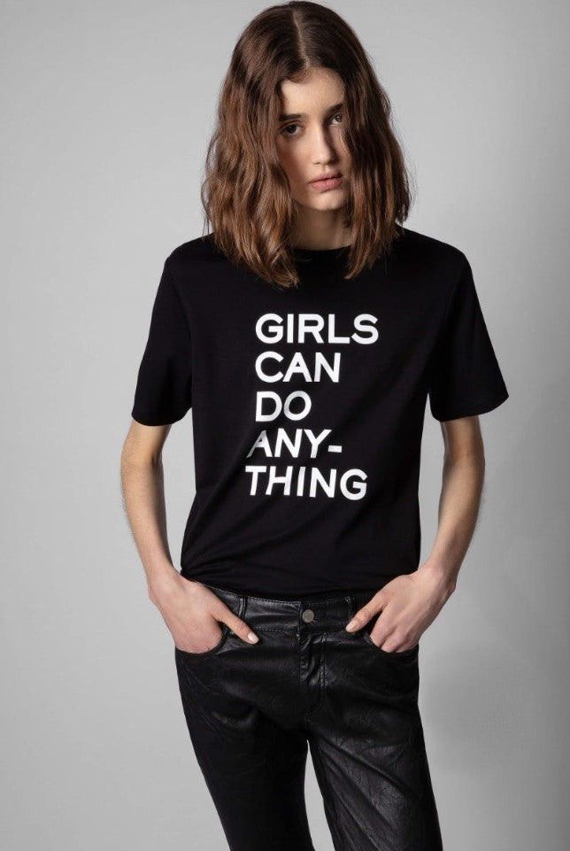 Zadig et voltaire girl can do anything t shirt hot sale