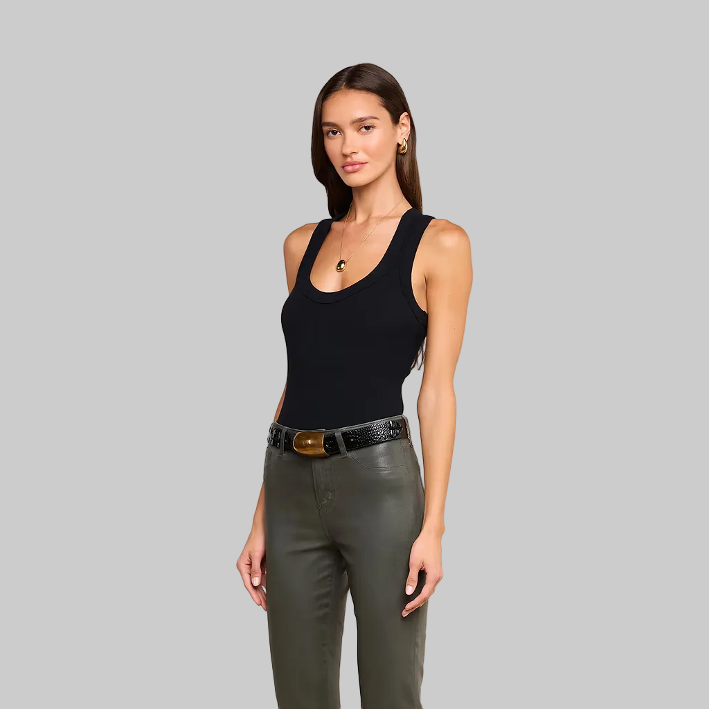 Shania Racerback Tank in Black