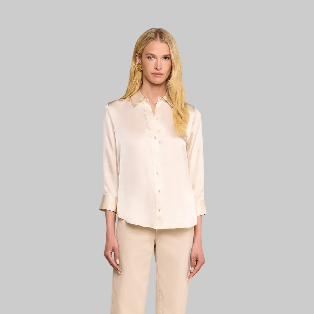 Dani Silk Blouse in Champagne