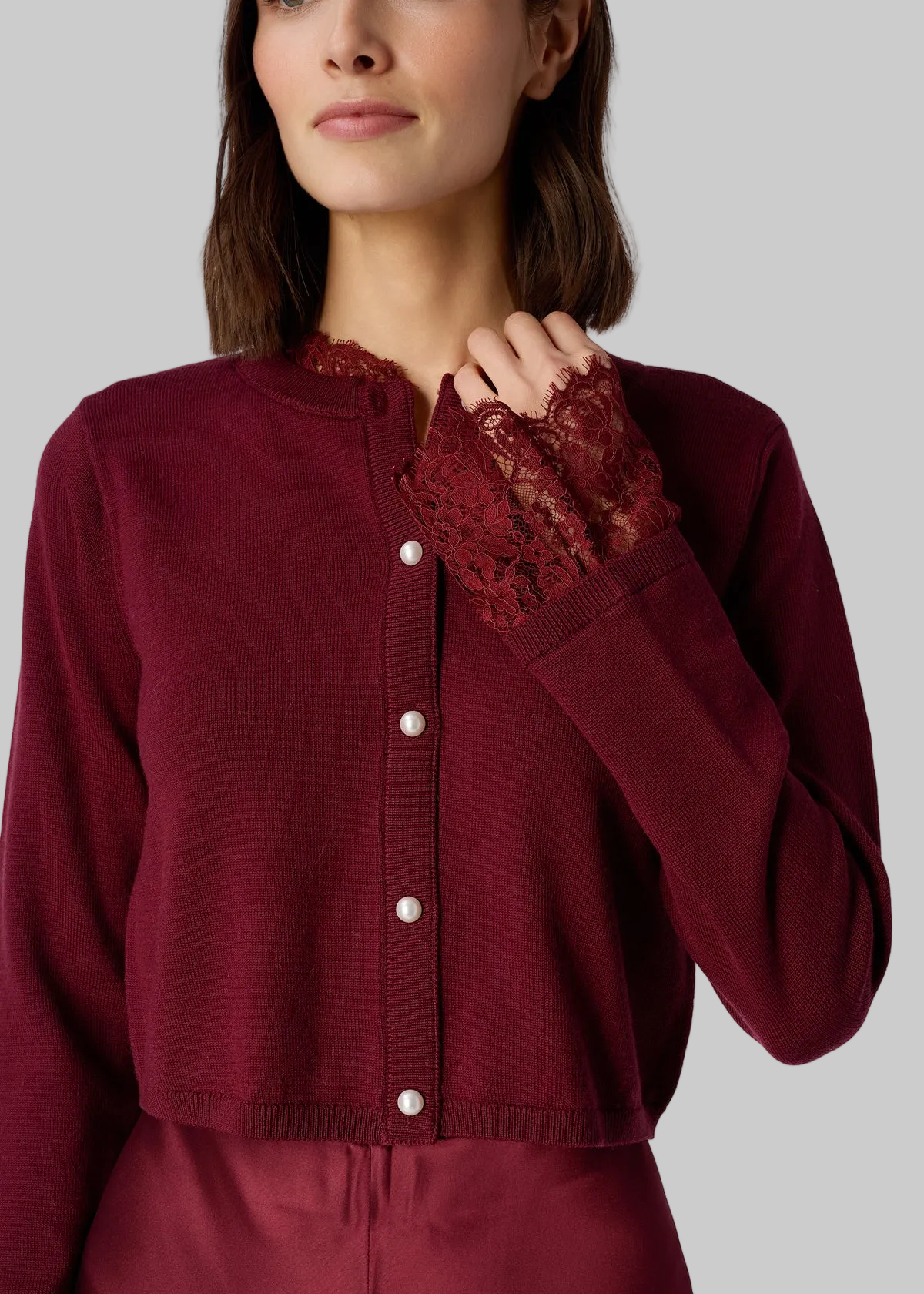 Eliana Cardigan in Deep Plum