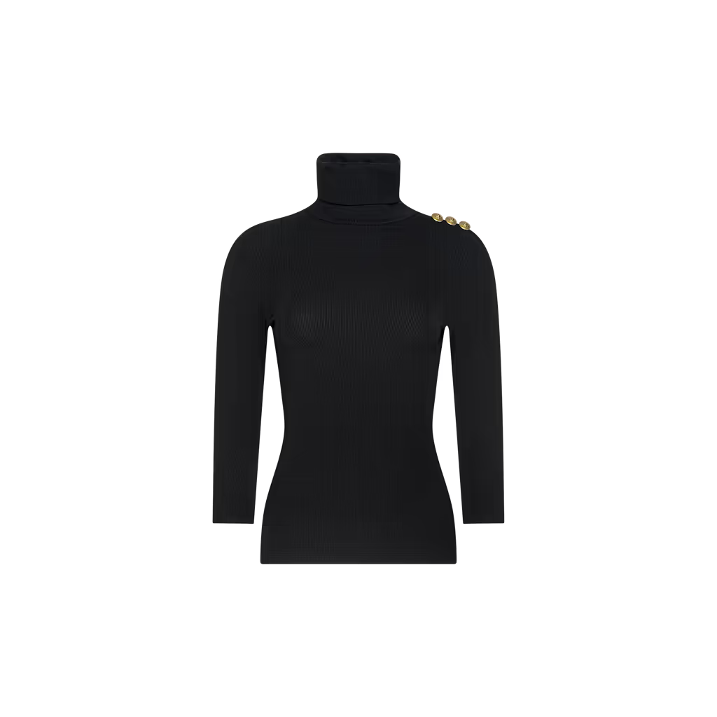 Aja Turtleneck in Black/Gold