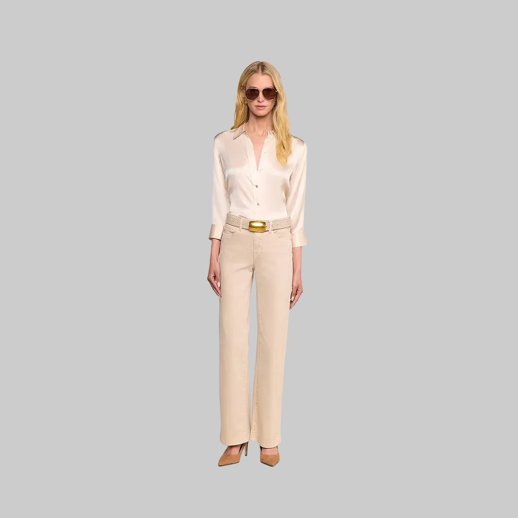Dani Silk Blouse in Champagne
