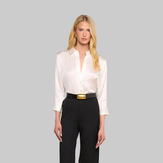 Dani Silk Blouse in Ivory