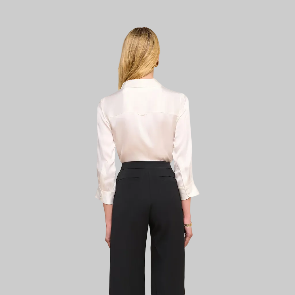 Dani Silk Blouse in Ivory