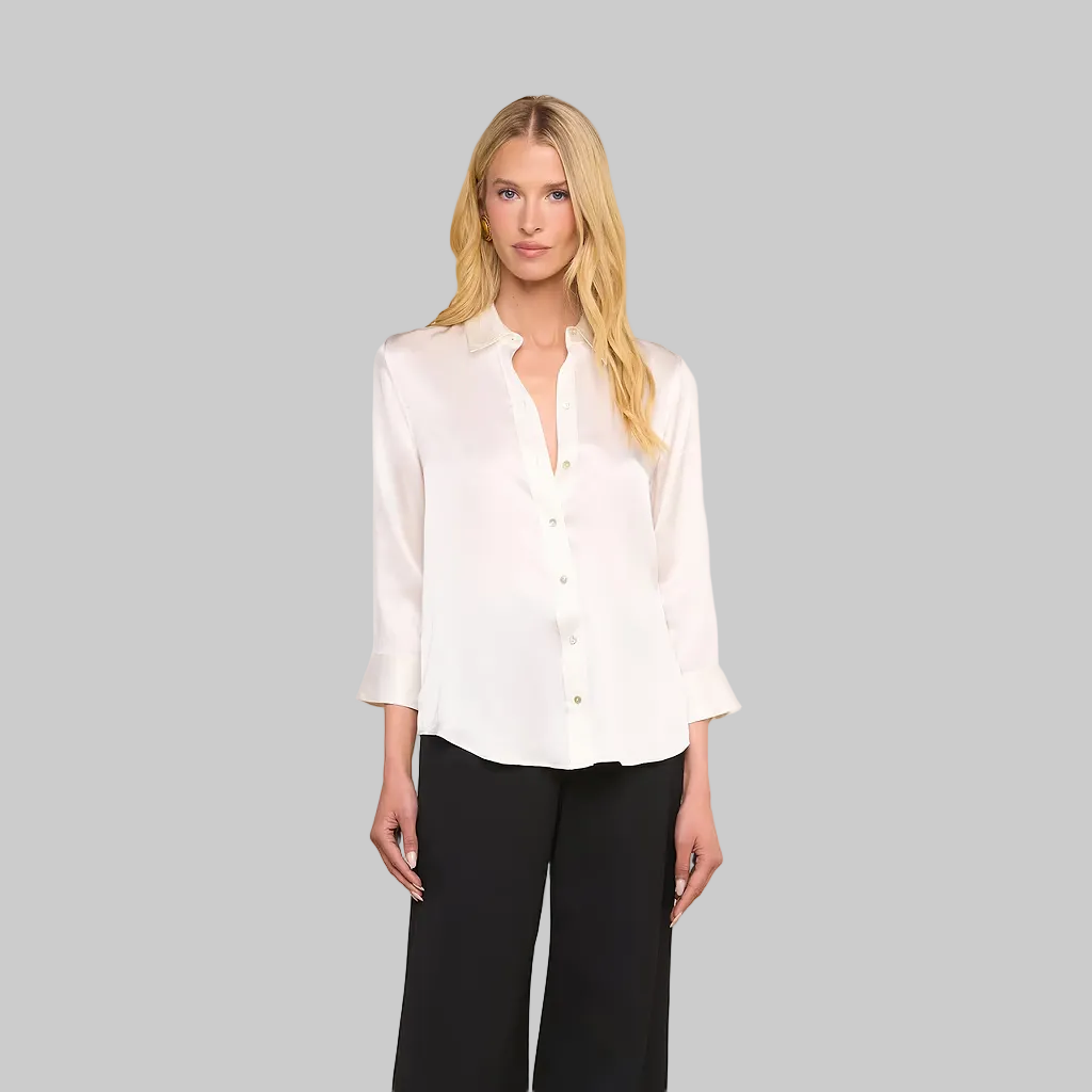 Dani Silk Blouse in Ivory