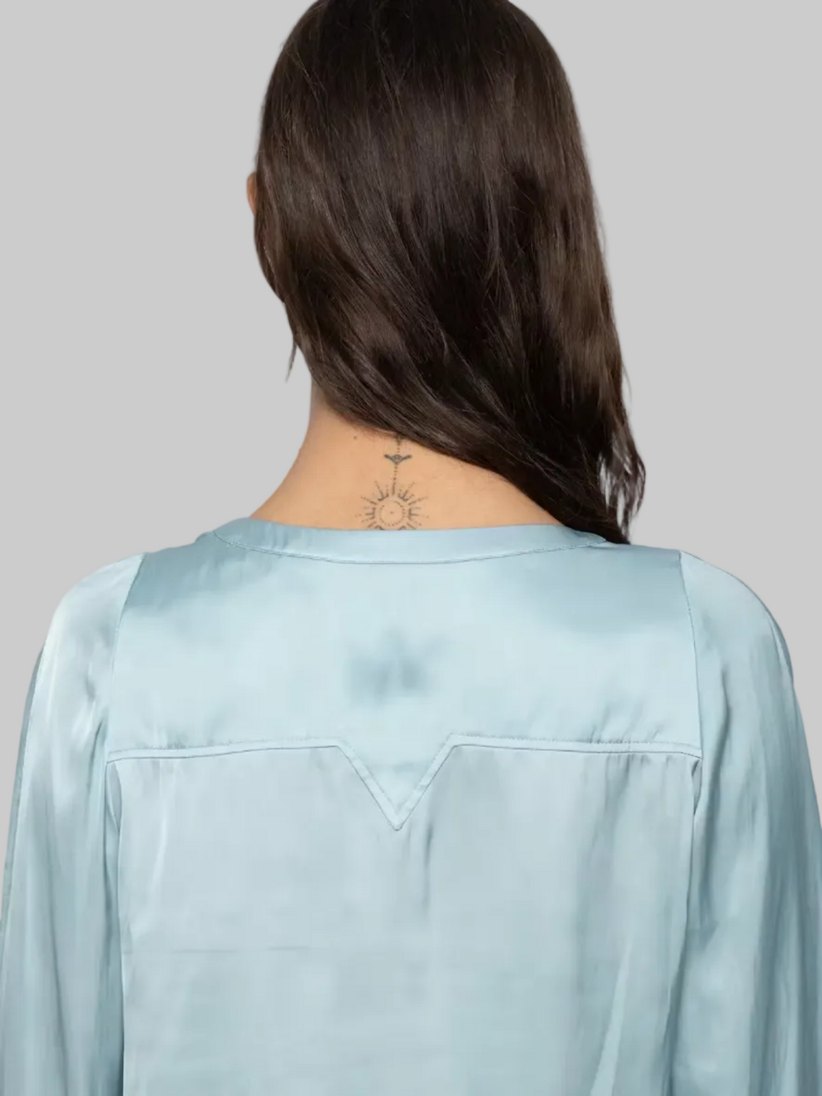Torny Satin Tunic in Sky Blue