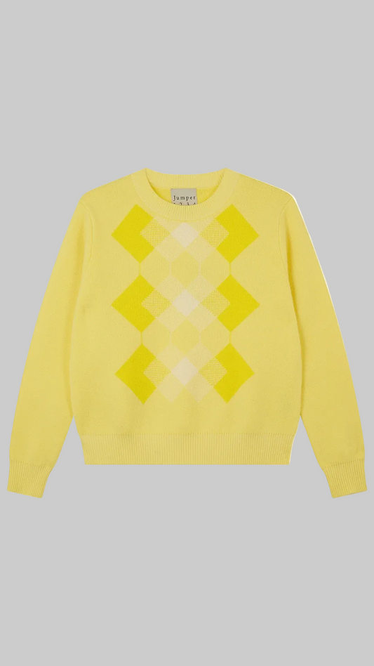 Faded Argyle Crew in Fresh Orange