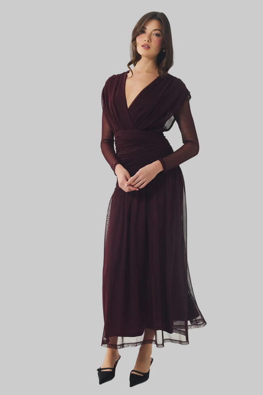 Tyra Dress in Plum