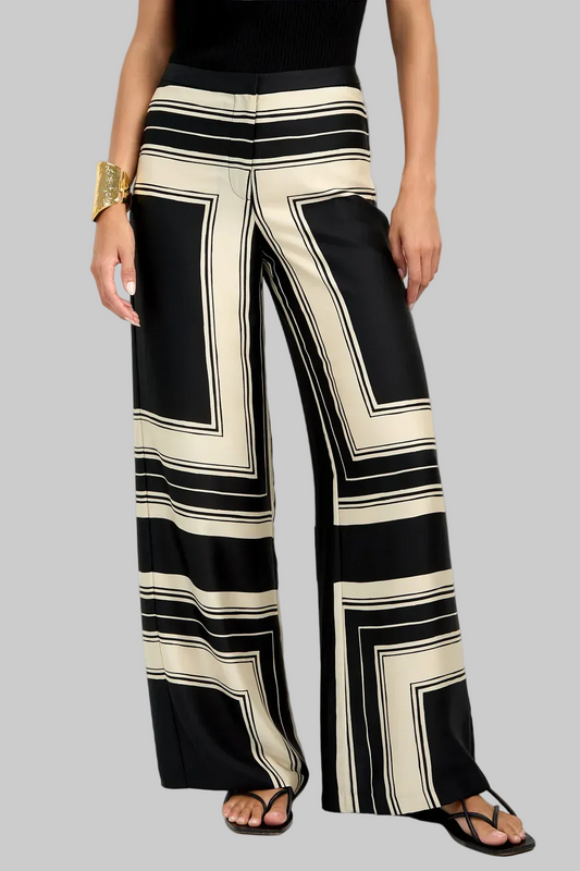Lanay Pant in Black/Almond