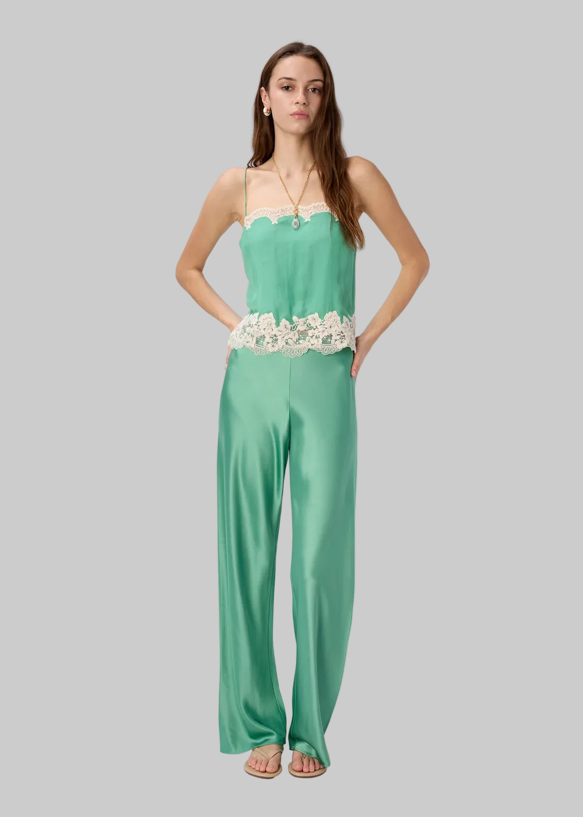 Bristol Mid Rise Pant in Meadow