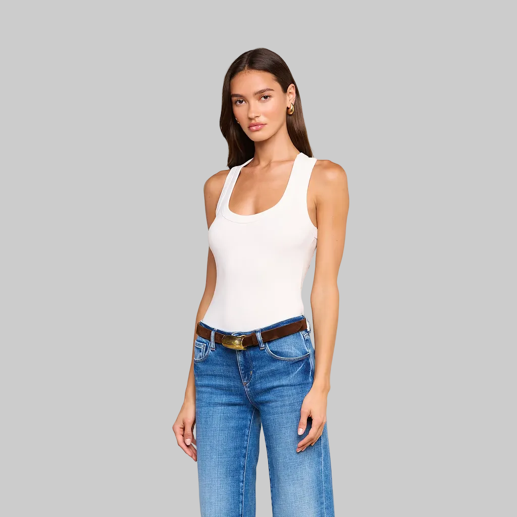 Shania Racerback Tank in White