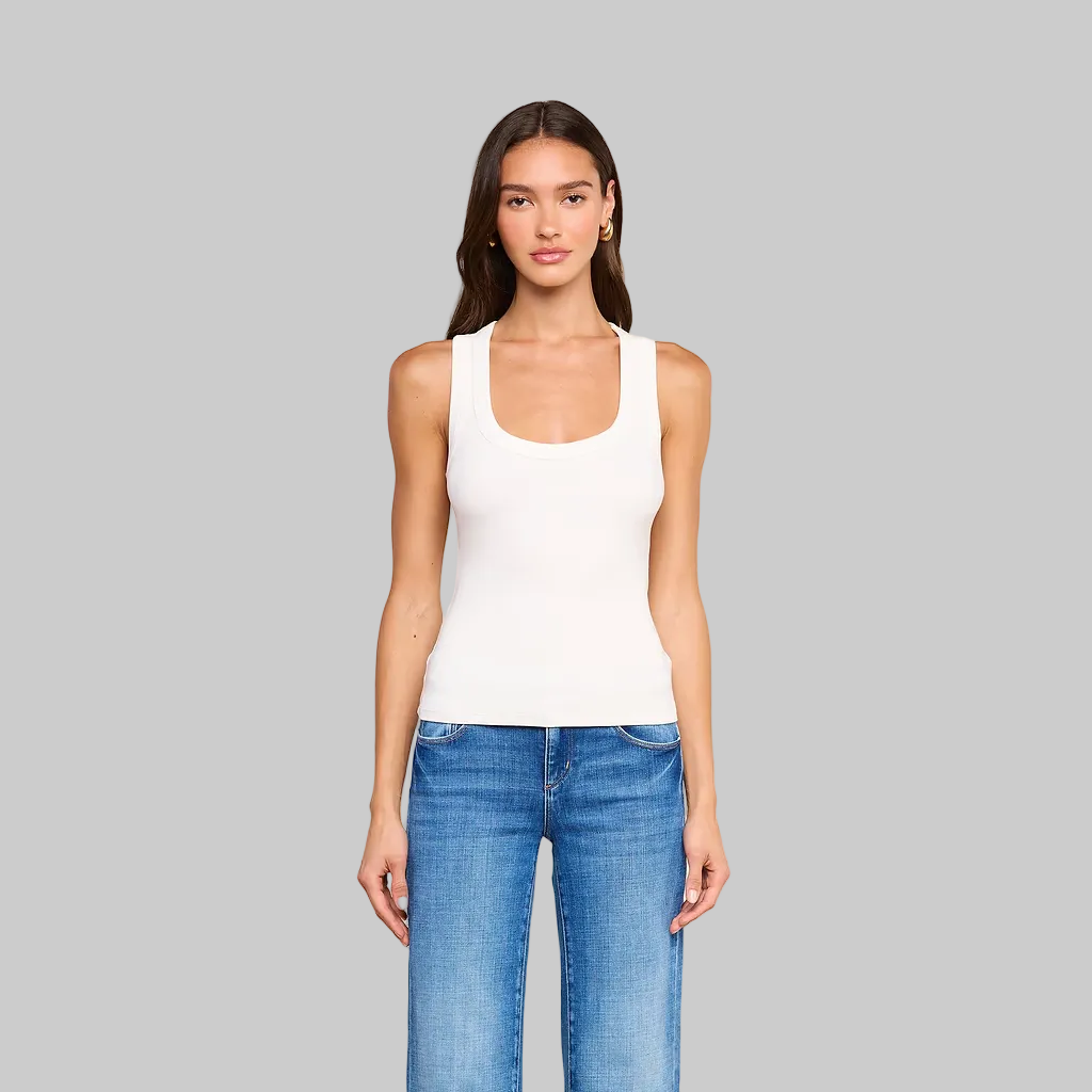 Shania Racerback Tank in White