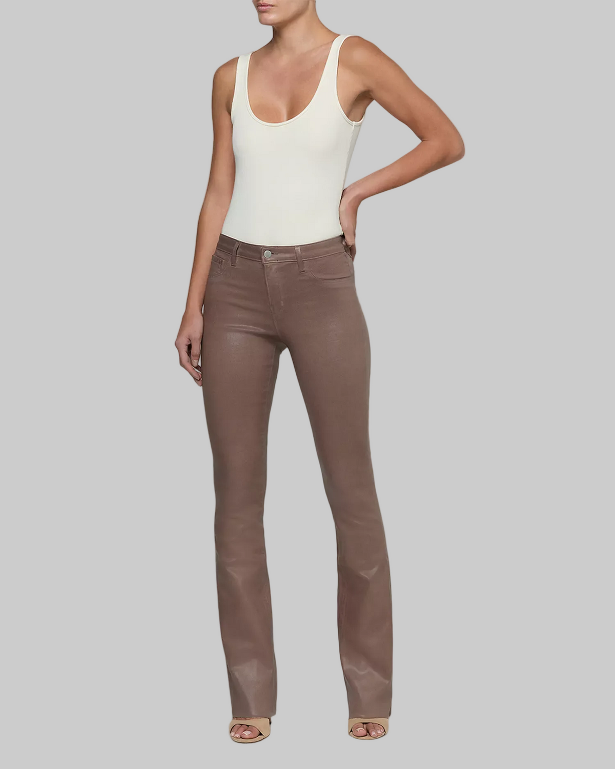 Ruth High Rise Straight Jeans in Cardamom Coated