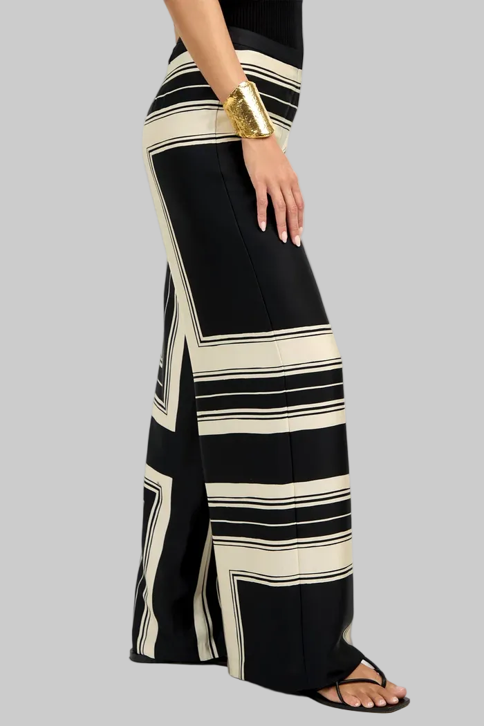 Lanay Pant in Black/Almond