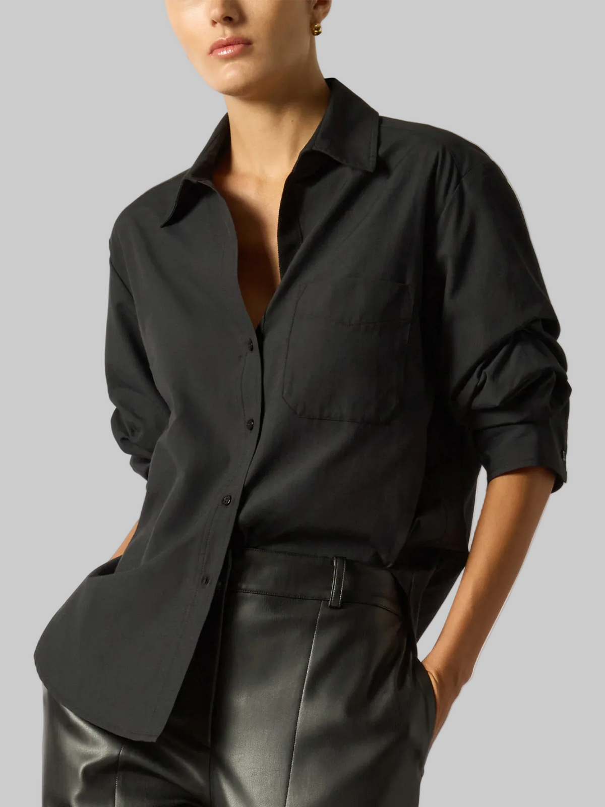The Pia Shirt in Black Onyx