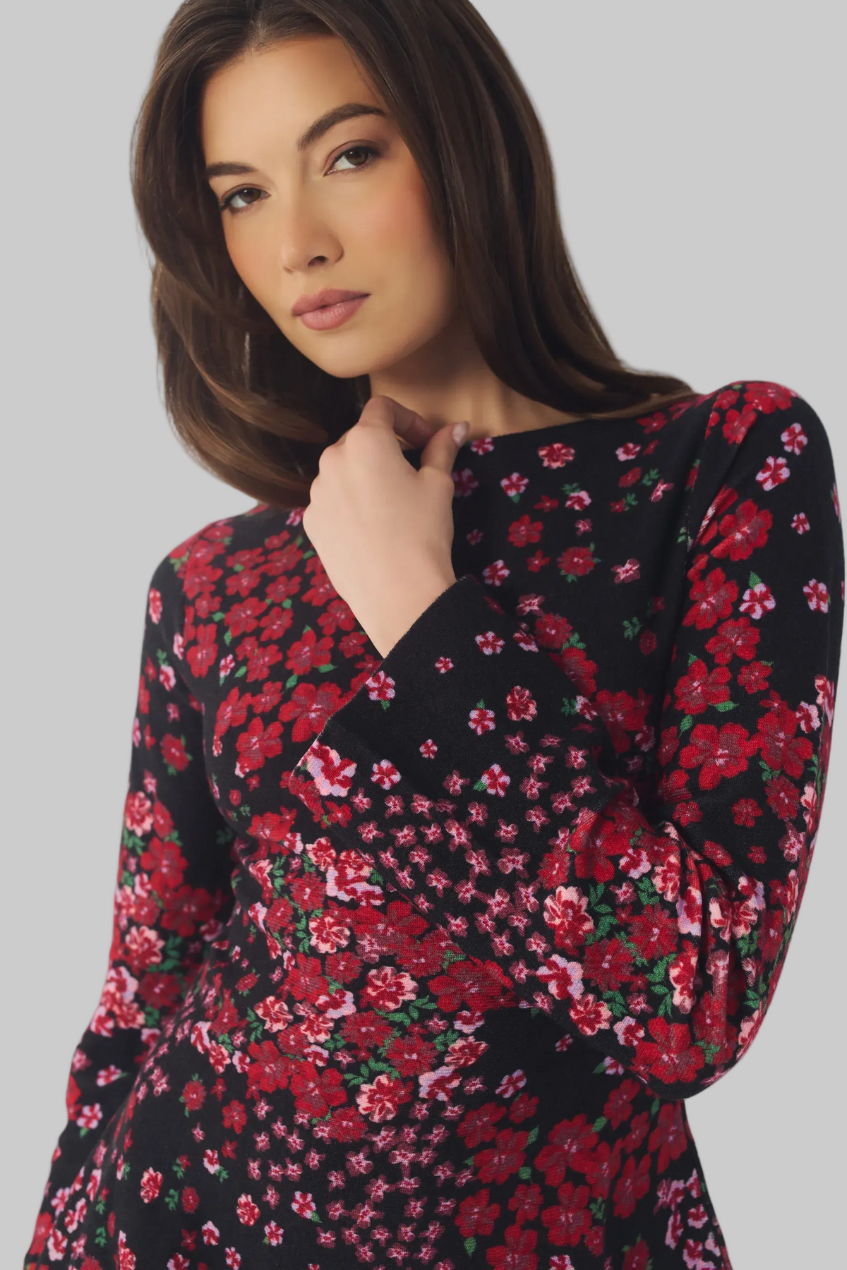 Prescott Dress in Dark Ditsy Floral
