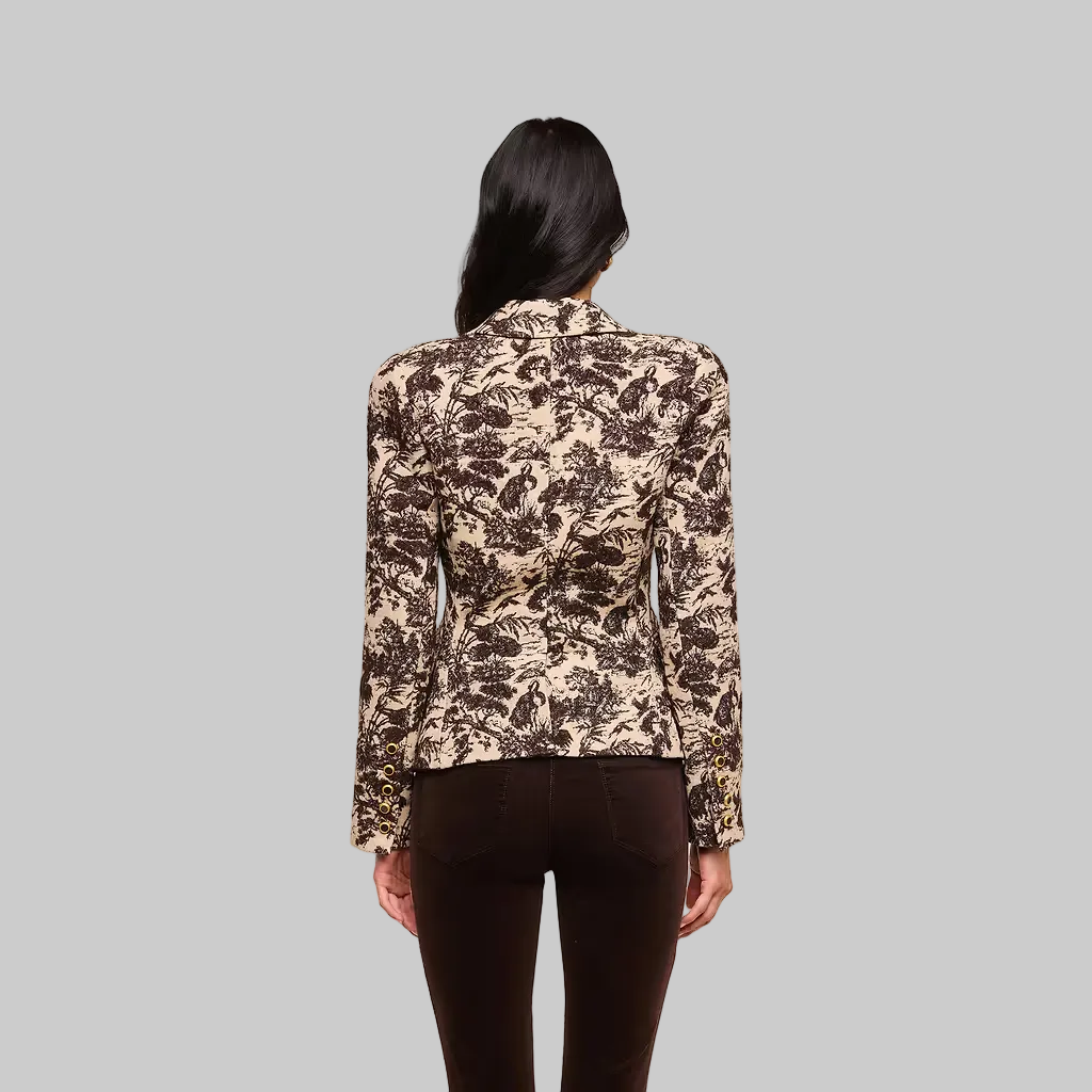 Kaisley Blazer in Brown/Beige