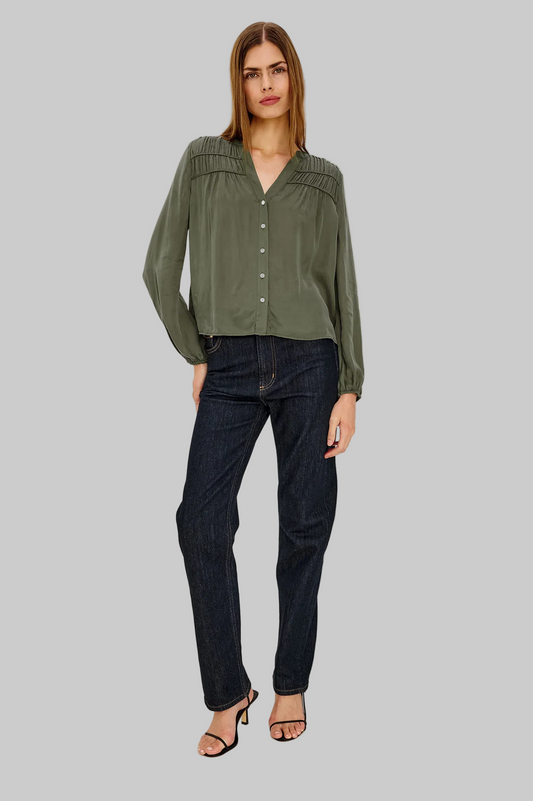 Cadence Shirt in Washed Olive