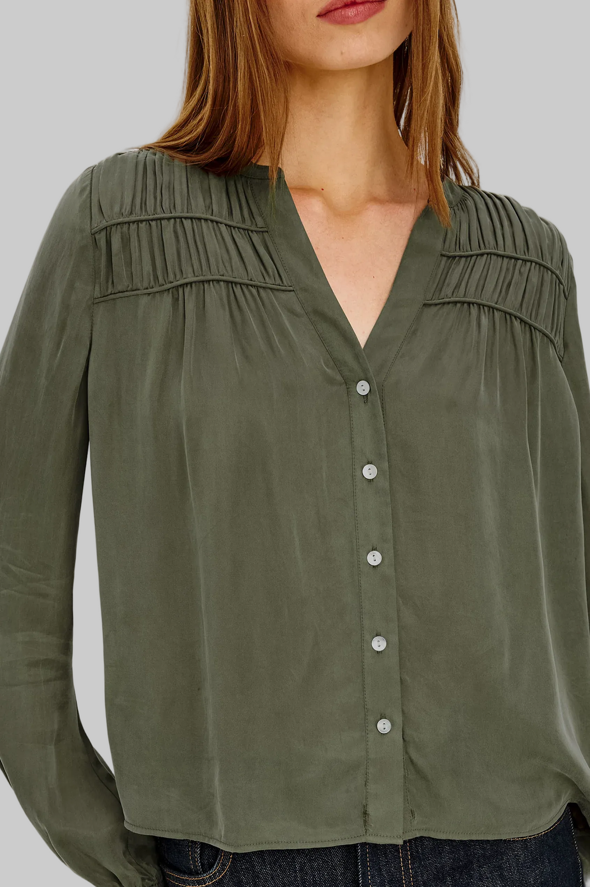Cadence Shirt in Washed Olive