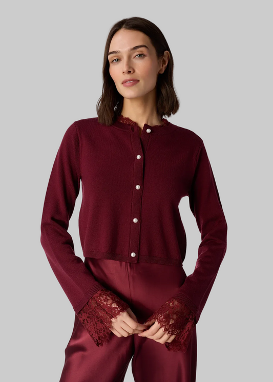 Eliana Cardigan in Deep Plum