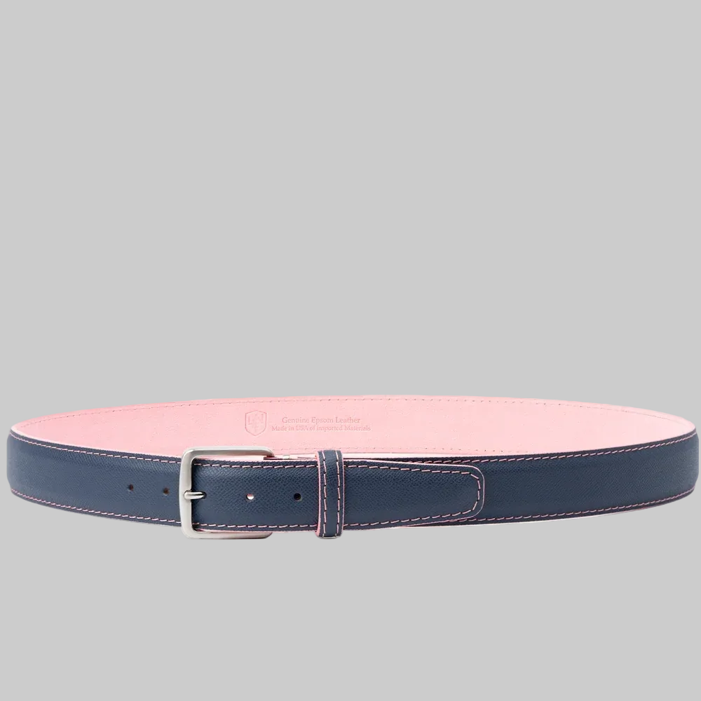Epsom - Navy with Flamingo Alacantra Lining